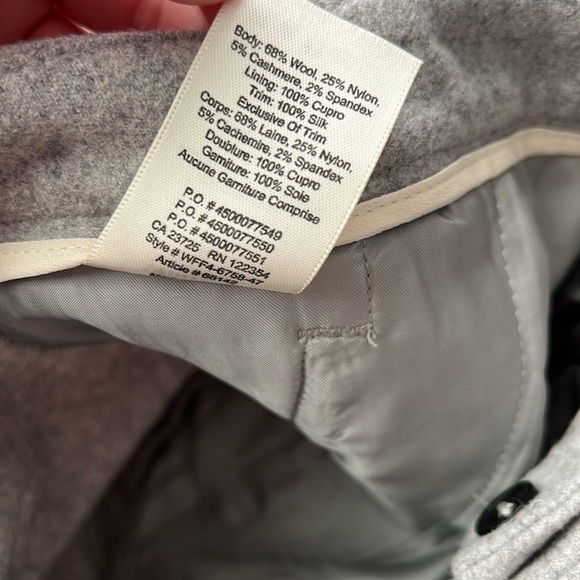 Wilfred Aritzia Grey Wool Blend Zip Pocket Trouser Pants - Picture 7 of 9